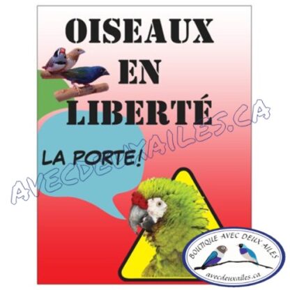 Aimant oiseaux en liberté. LA PORTE!